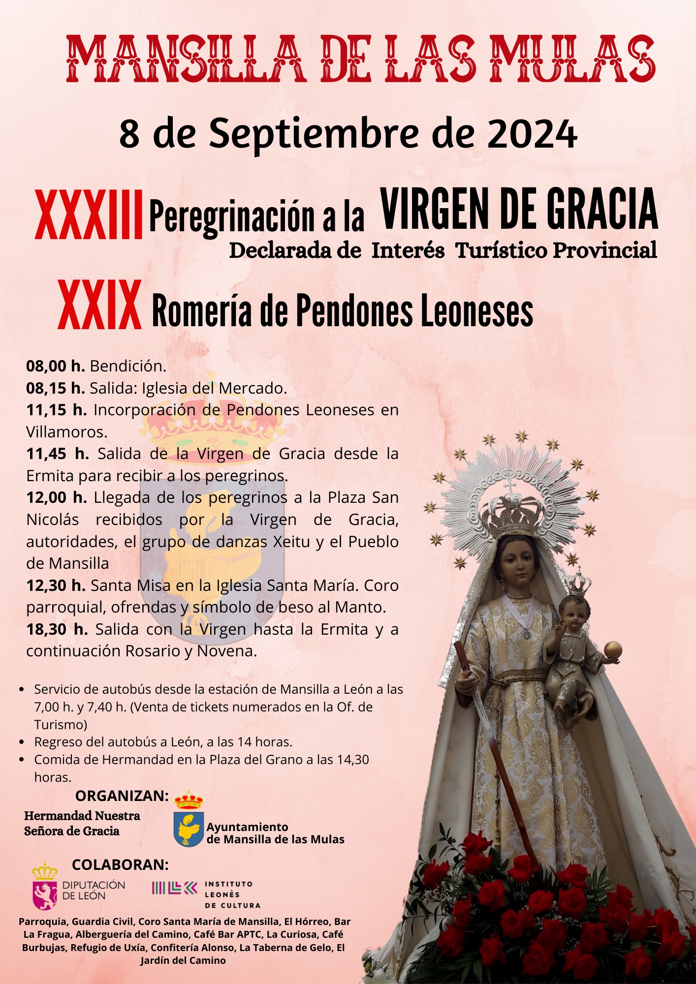 Peregrinación de la Virgen de Gracia 2024 Mansilla de las Mulas